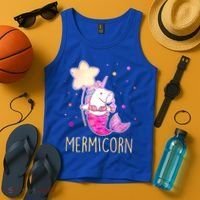 Cute Magical Mermicorn Unicorn Mermaid Tank Top thumb 4