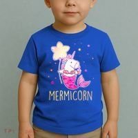 Cute Magical Mermicorn Unicorn Mermaid Toddler T-Shirt thumb 2