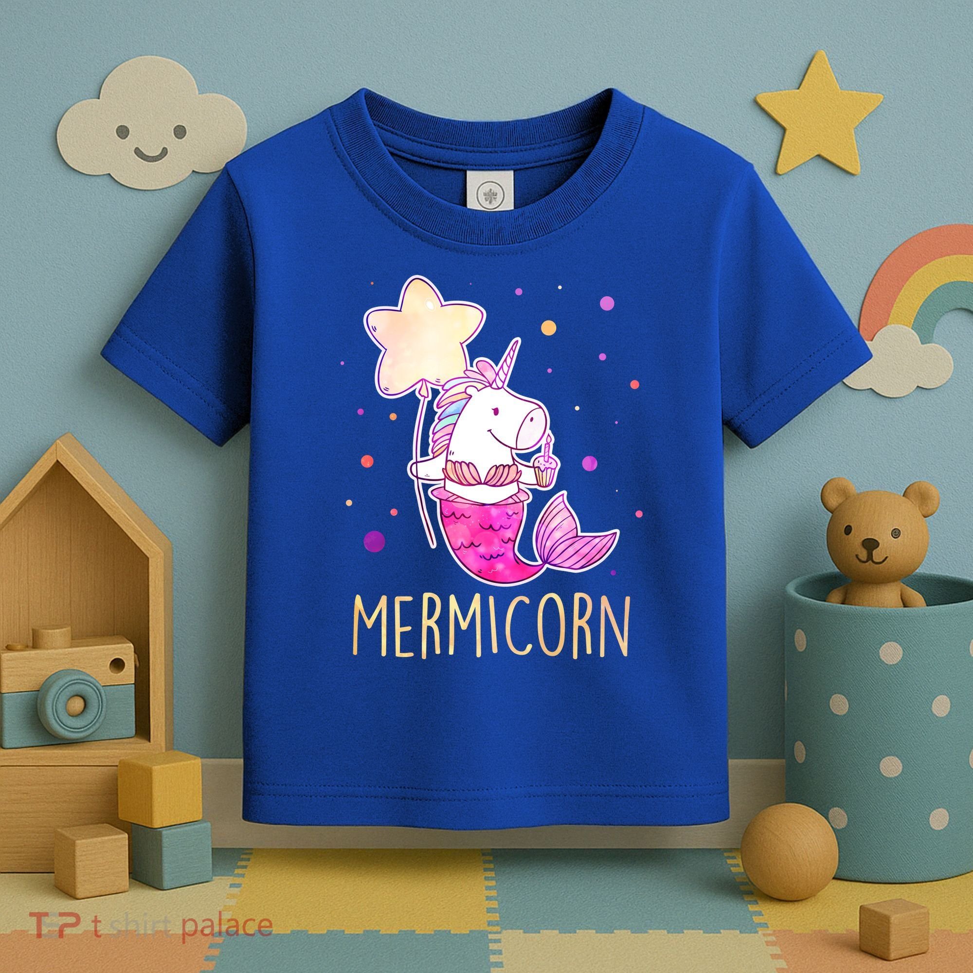 Cute Magical Mermicorn Unicorn Mermaid Toddler T-Shirt