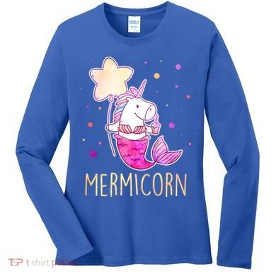 Cute Magical Mermicorn Unicorn Mermaid Women's Long Sleeve Shirt