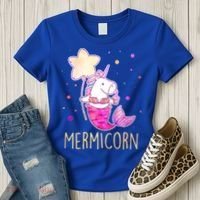 Cute Magical Mermicorn Unicorn Mermaid Women's T-Shirt thumb 3