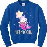 Cute Magical Mermicorn Unicorn Mermaid Kids Sweatshirt thumb 0