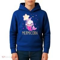 Cute Magical Mermicorn Unicorn Mermaid Kids Hoodie thumb 4