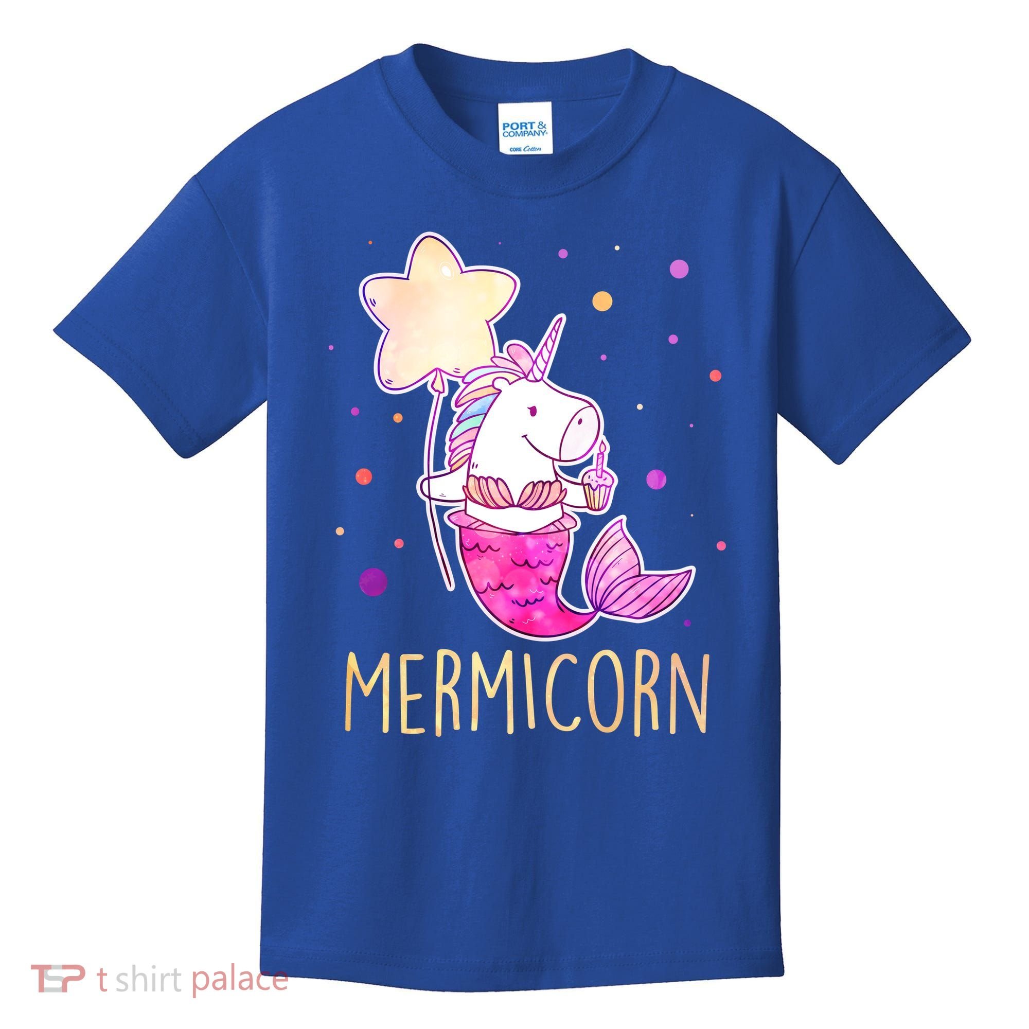 Cute Magical Mermicorn Unicorn Mermaid Kids T-Shirt