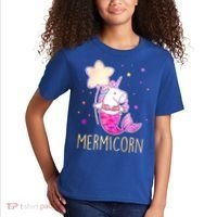 Cute Magical Mermicorn Unicorn Mermaid Kids T-Shirt thumb 2