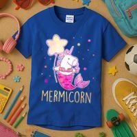Cute Magical Mermicorn Unicorn Mermaid Kids T-Shirt thumb 3