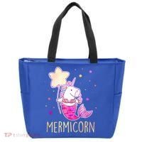 Cute Magical Mermicorn Unicorn Mermaid Tote Bag thumb 0