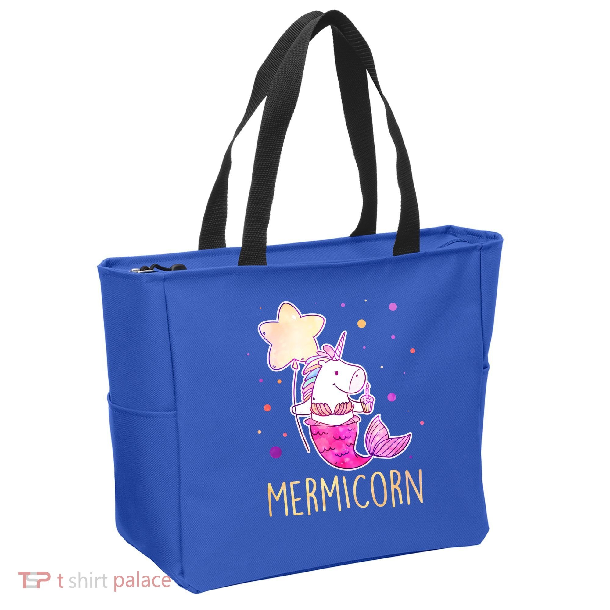 Cute Magical Mermicorn Unicorn Mermaid Tote Bag