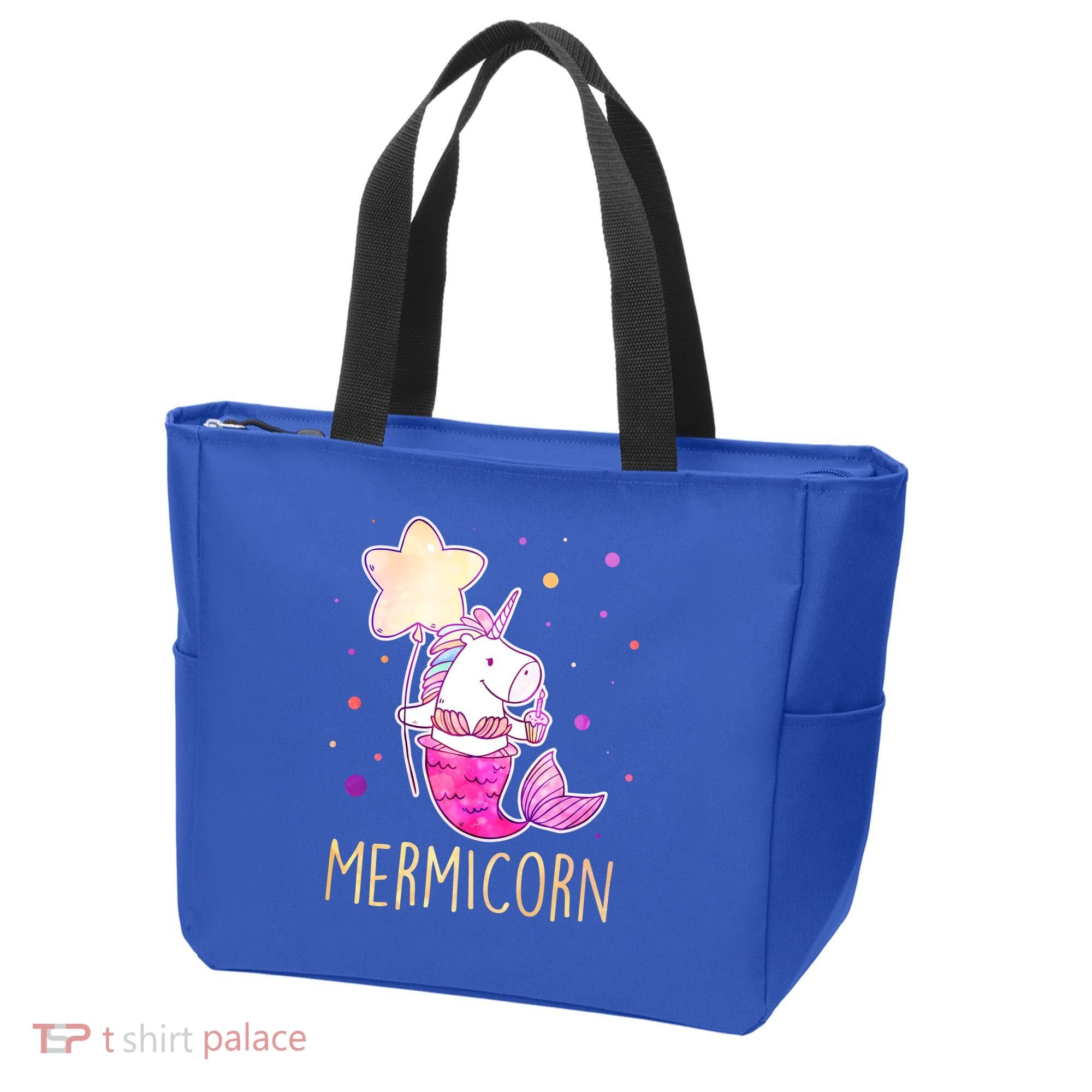 Cute Magical Mermicorn Unicorn Mermaid Tote Bag