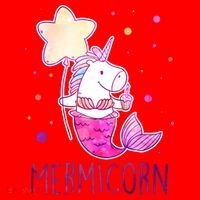 Cute Magical Mermicorn Unicorn Mermaid Santa Hat thumb 1