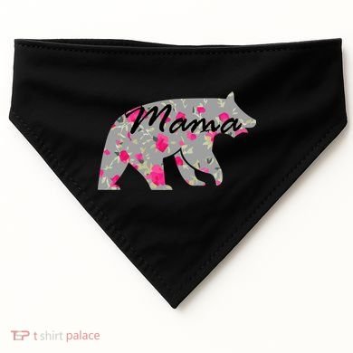 Cute Mama Bear Flowers USA-Made Doggie Bandana