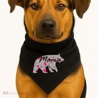 Cute Mama Bear Flowers USA-Made Doggie Bandana thumb 1
