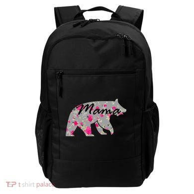 Cute Mama Bear Flowers Backpack