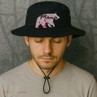 Cute Mama Bear Flowers Bucket Hat thumb 2