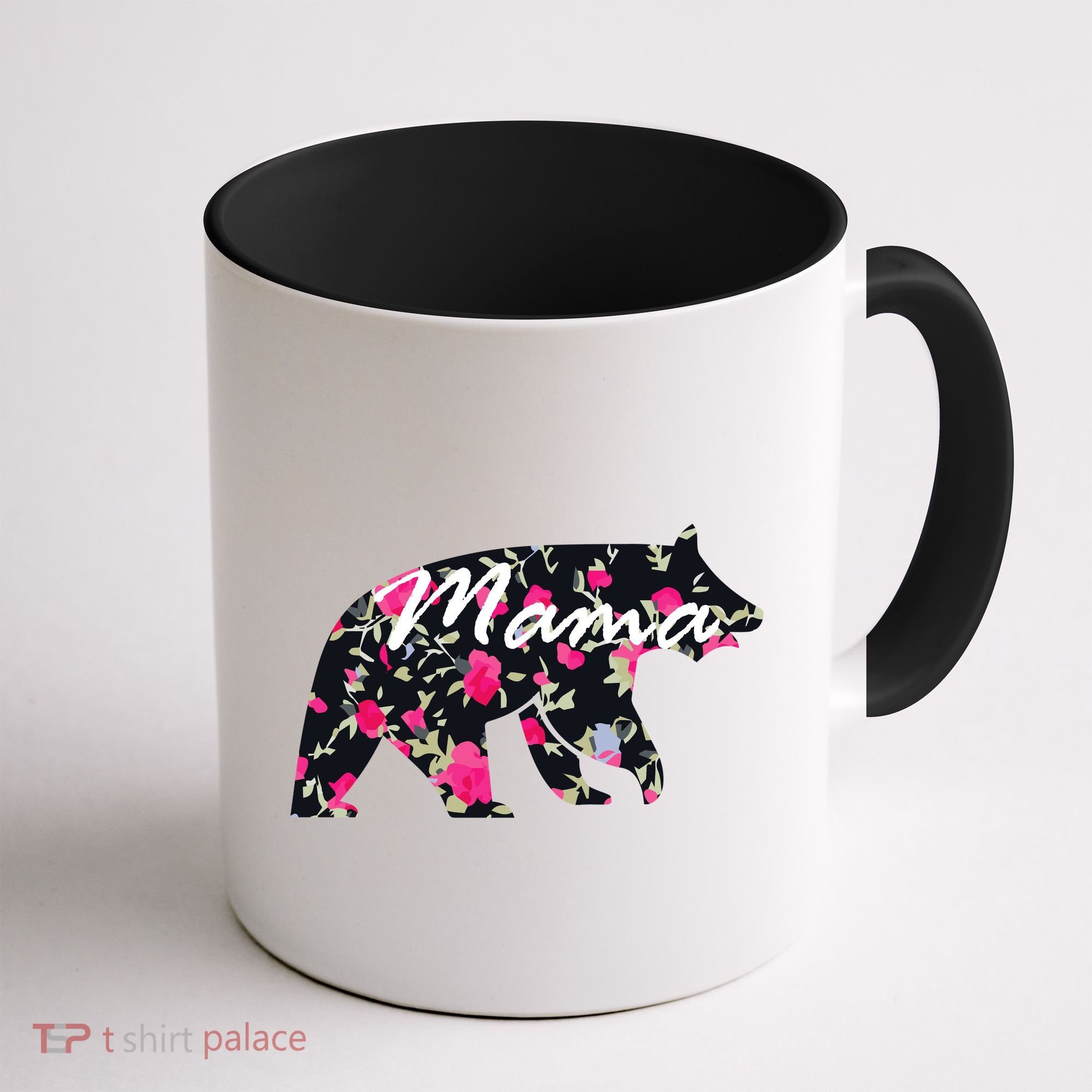 Cute Mama Bear Flowers Coffee Mug