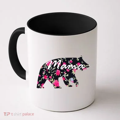 Cute Mama Bear Flowers Coffee Mug