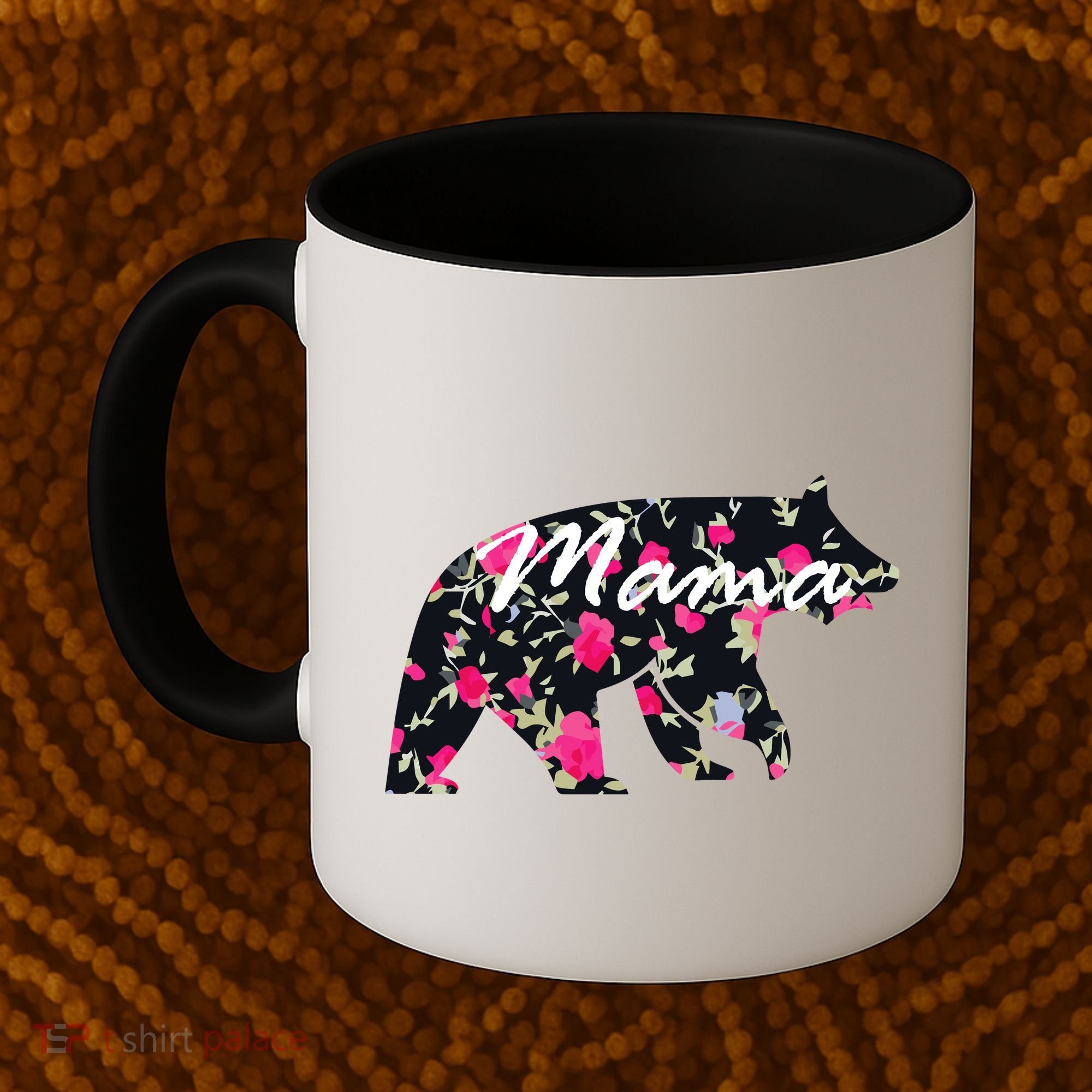 Cute Mama Bear Flowers Coffee Mug