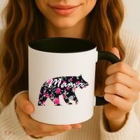 Cute Mama Bear Flowers Coffee Mug thumb 3