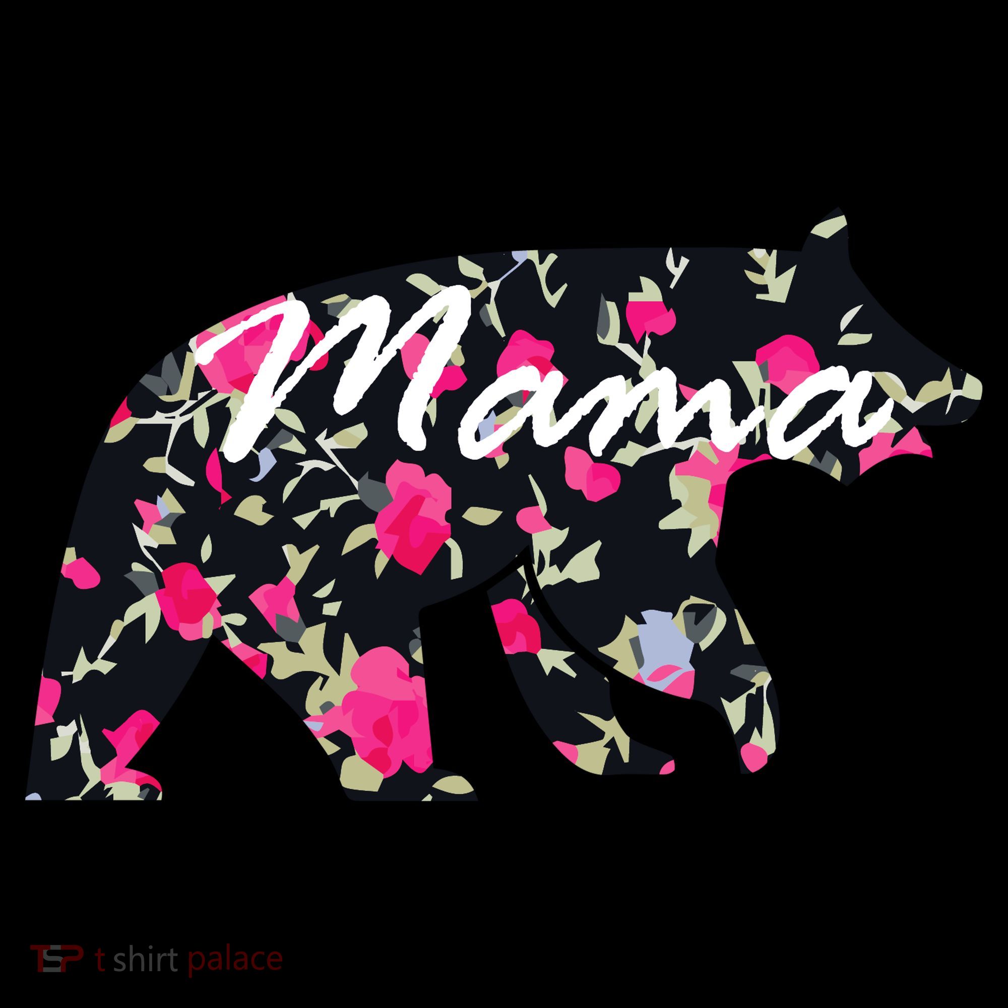 Cute Mama Bear Flowers Coffee Mug