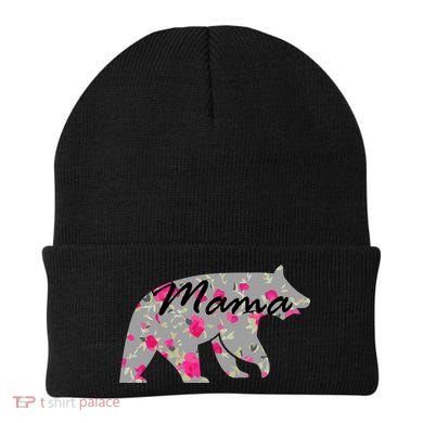 Cute Mama Bear Flowers Beanie