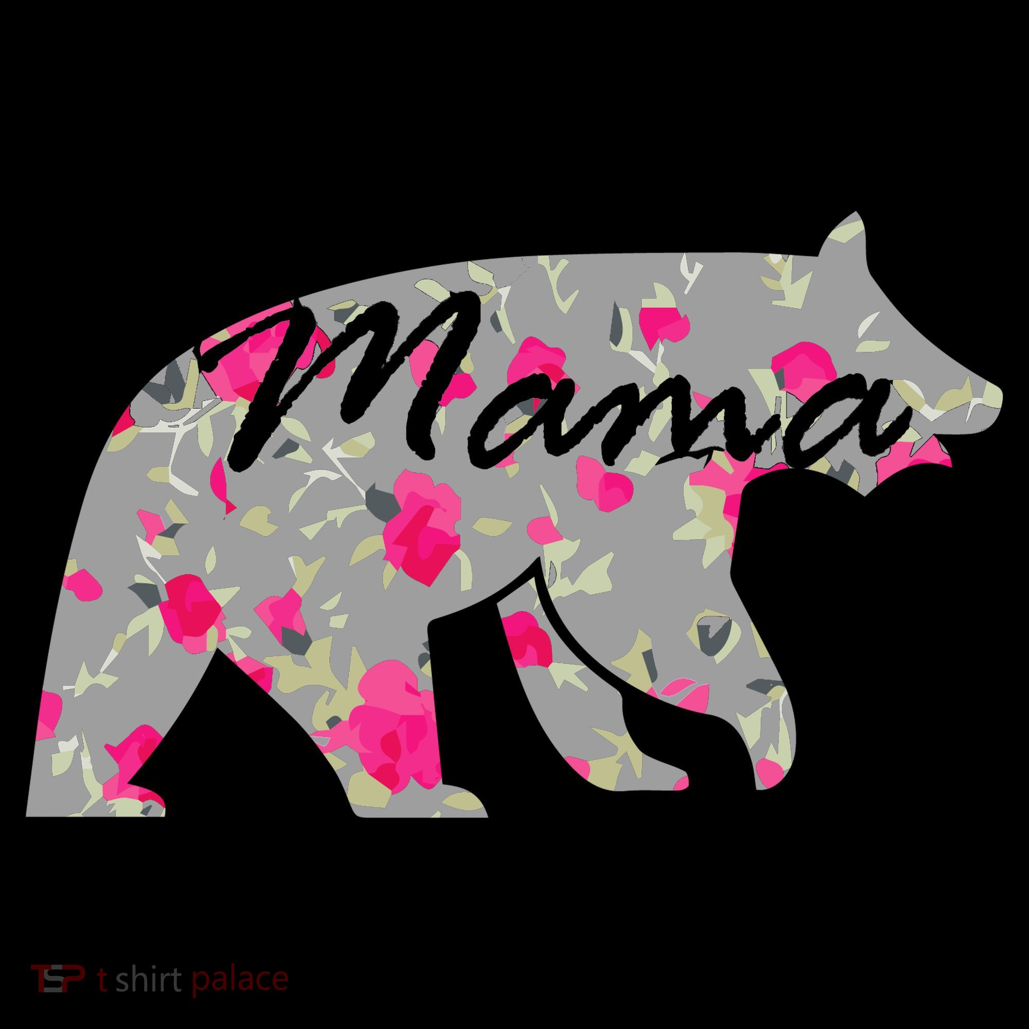 Cute Mama Bear Flowers Women's Hoodie
