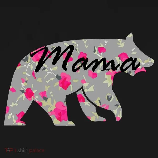 Cute Mama Bear Flowers Women's Hoodie
