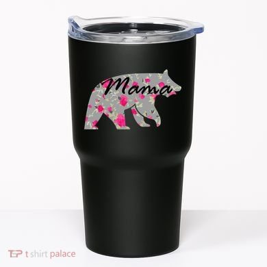 Cute Mama Bear Flowers Tumbler