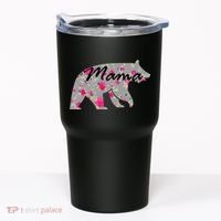 Cute Mama Bear Flowers Tumbler thumb 0
