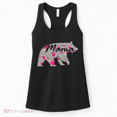 Cute Mama Bear Flowers Women's Tank Top