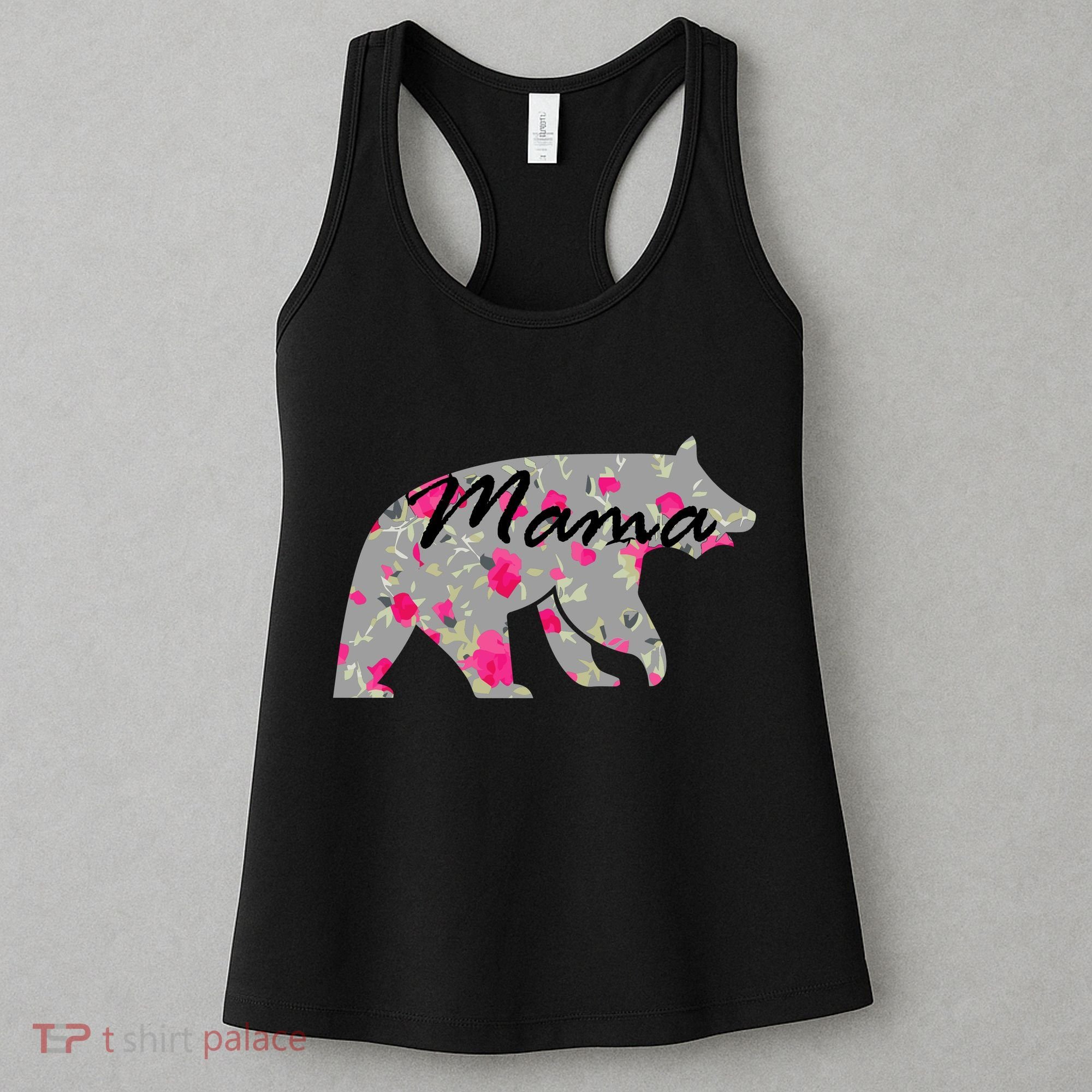 Cute Mama Bear Flowers Women's Tank Top