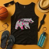 Cute Mama Bear Flowers Tank Top thumb 4