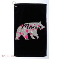Cute Mama Bear Flowers Golf Towel thumb 0