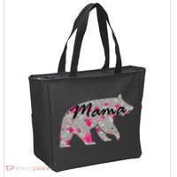 Cute Mama Bear Flowers Tote Bag thumb 2