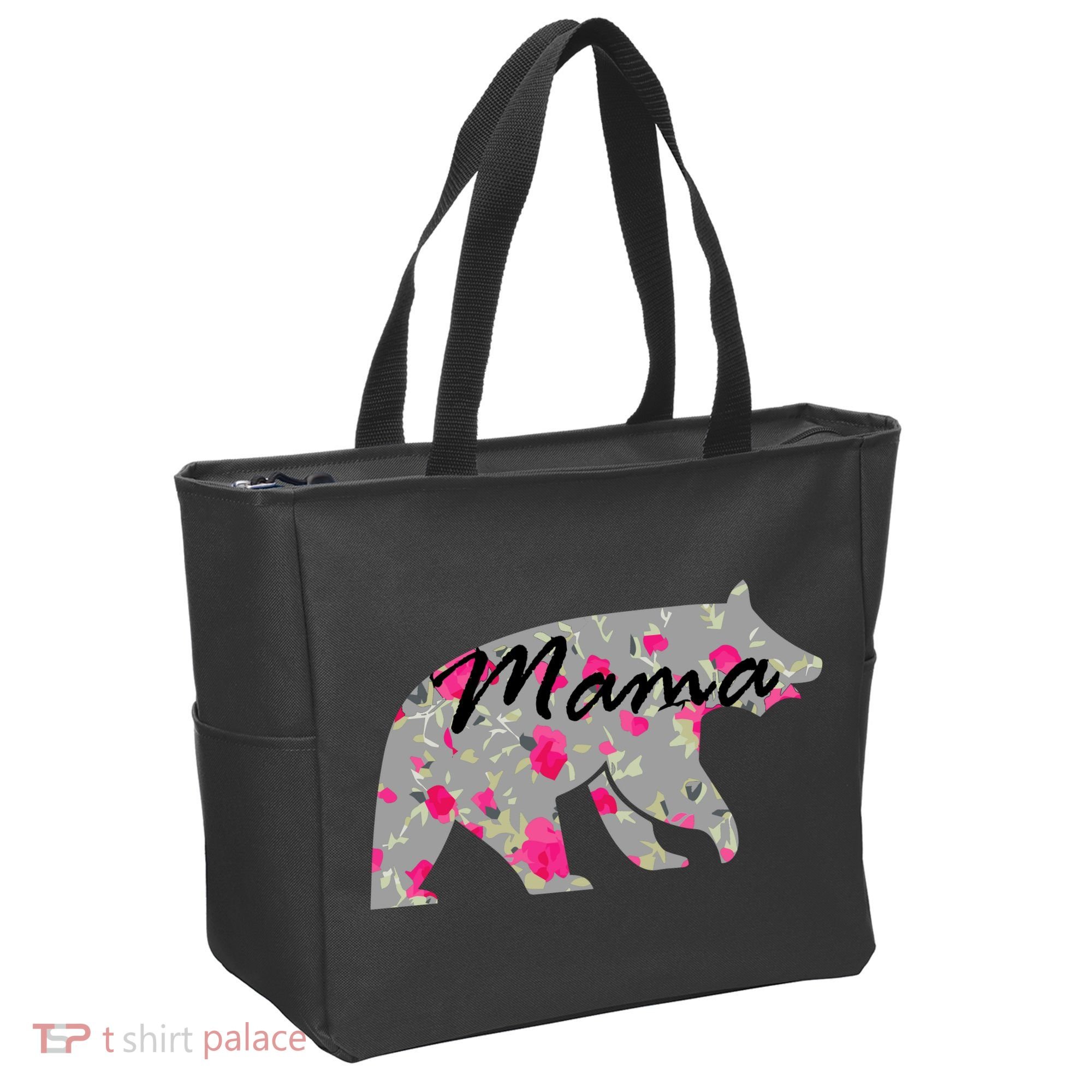 Cute Mama Bear Flowers Tote Bag