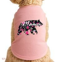 Cute Mama Bear Flowers Doggie Tank thumb 0