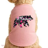Cute Mama Bear Flowers Doggie Tank thumb 0