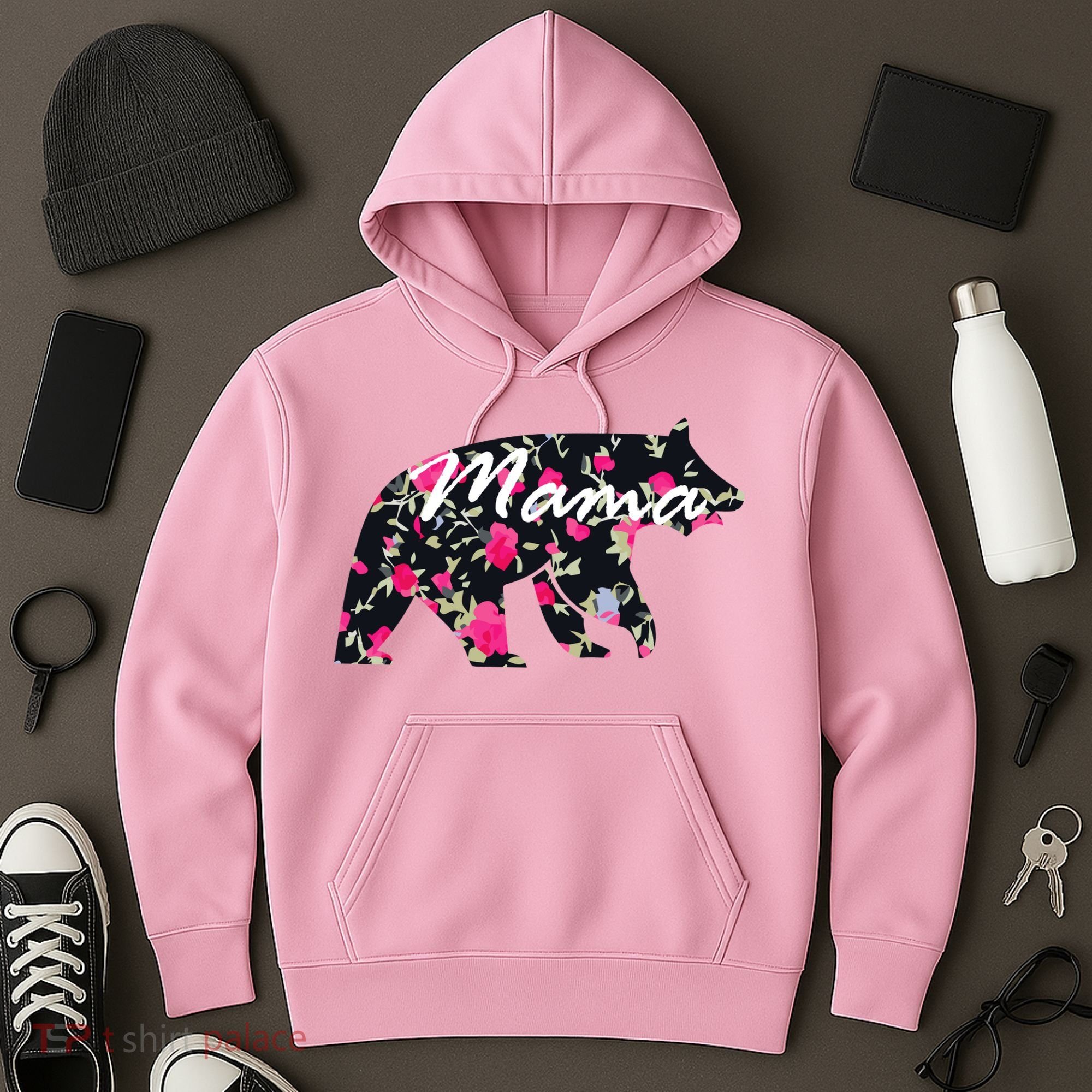 Cute Mama Bear Flowers Hoodie