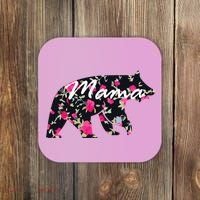 Cute Mama Bear Flowers Coaster thumb 0