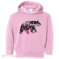 Cute Mama Bear Flowers Toddler Hoodie thumb 0