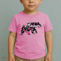Cute Mama Bear Flowers Toddler T-Shirt thumb 2