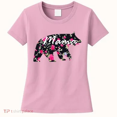 Cute Mama Bear Flowers Women's T-Shirt