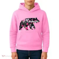 Cute Mama Bear Flowers Kids Hoodie thumb 4