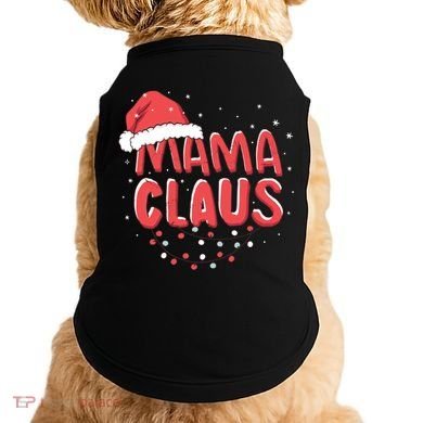 Cute Mama Claus Christmas Lights Doggie Tank
