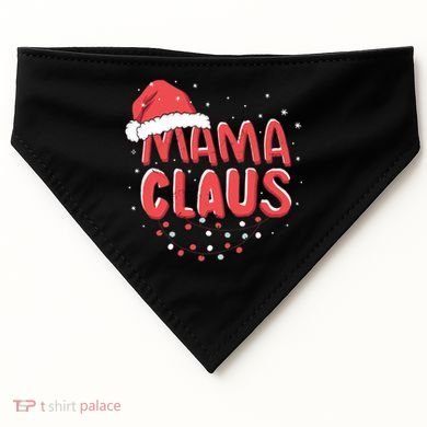 Cute Mama Claus Christmas Lights USA-Made Doggie Bandana