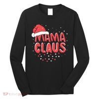 Cute Mama Claus Christmas Lights Long Sleeve Shirt thumb 0