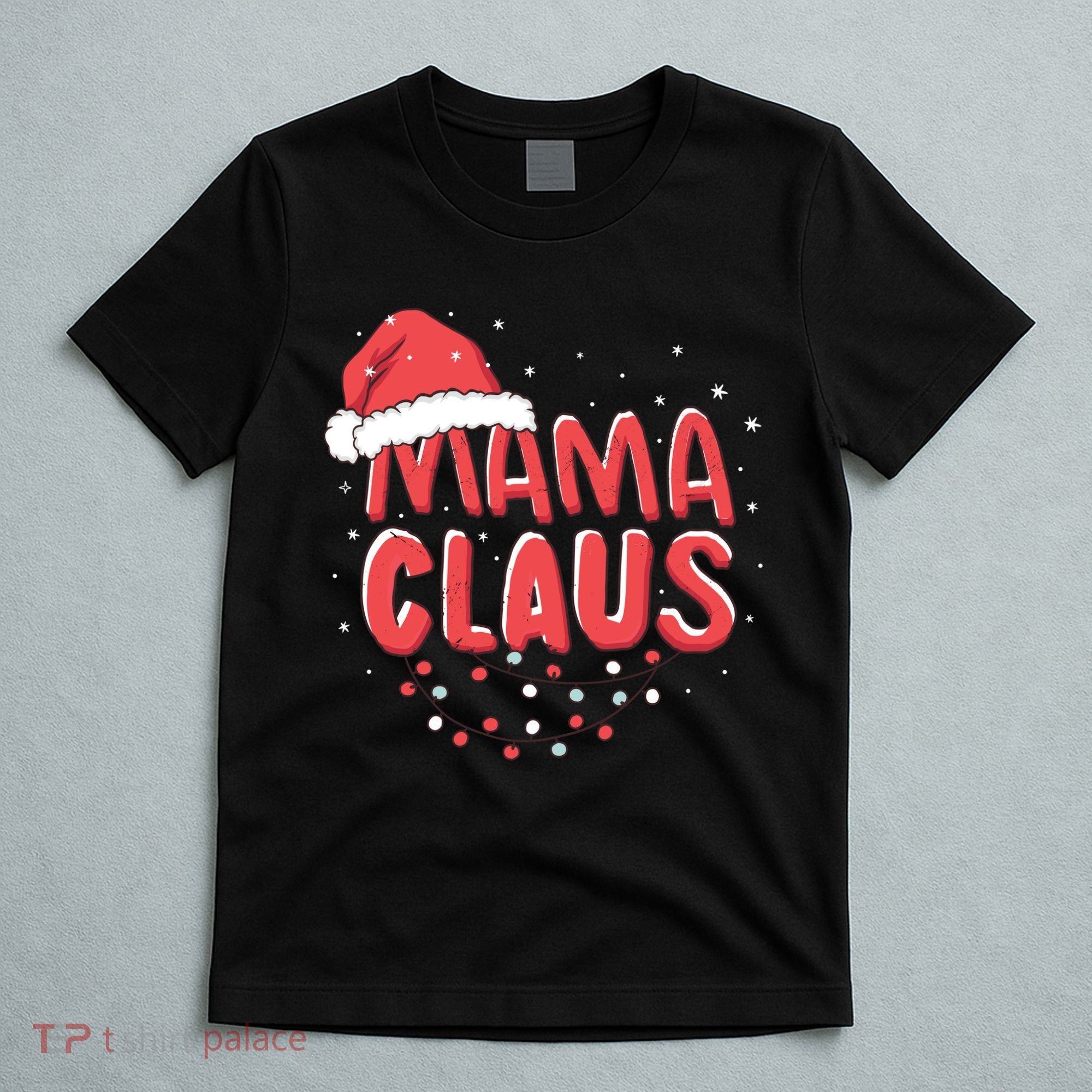 Cute Mama Claus Christmas Lights T-Shirt