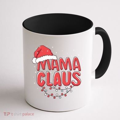 Cute Mama Claus Christmas Lights Coffee Mug back