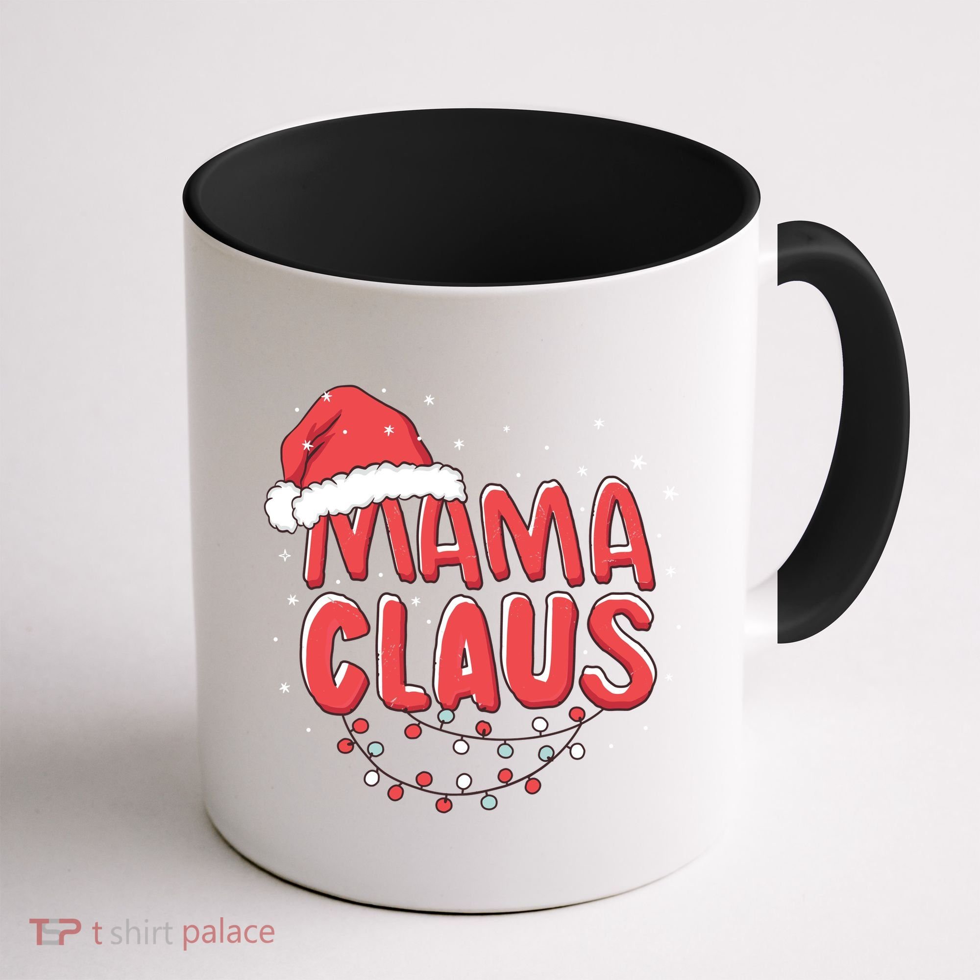 Cute Mama Claus Christmas Lights Coffee Mug