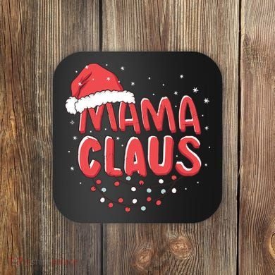 Cute Mama Claus Christmas Lights Coaster