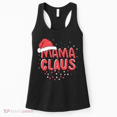 Cute Mama Claus Christmas Lights Women's Tank Top